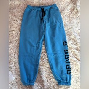 PINK Victoria’s Secret Blue Jogger Sweatpants Logo Graphic Size M